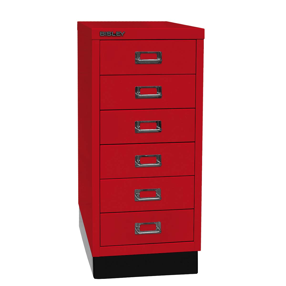 BISLEY MultiDrawer, Serie 29 con Base, DIN A4, 6 cassetti, Metallo, 696, Bianco Traffico, 38 x 27,9 x 67 cm