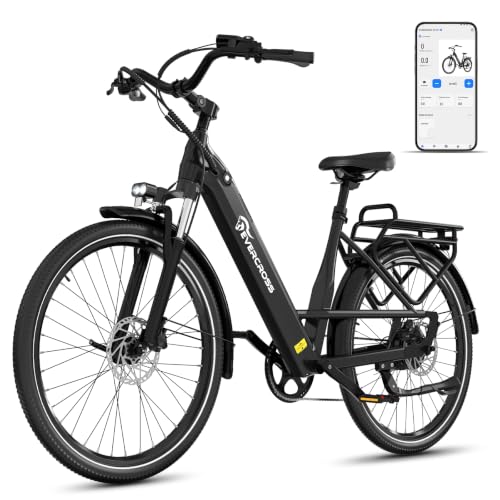 EVERCROSS Elektrofahrrad für Erwachsene, 250W E Bike,16''/20" /27,5" Fette Reifen, bis zu 25KM/H & 60-100km Reichweite, Abnehmbare Batterie, Berg Schnee Elektro Offroad Fahrrad