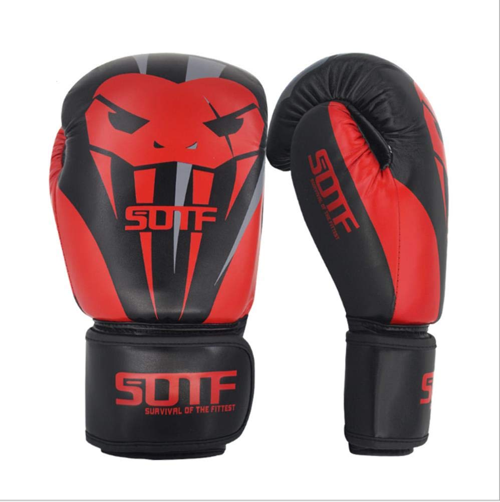 Gants de combat rouge 8 oz pour initier les enfants à la boxe sur sac lourd sans douleur