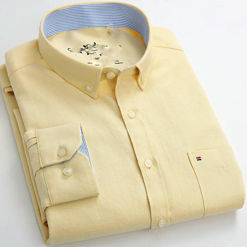 Chemise décontractée avec poche plaquée devant et col boutonné Hy-06