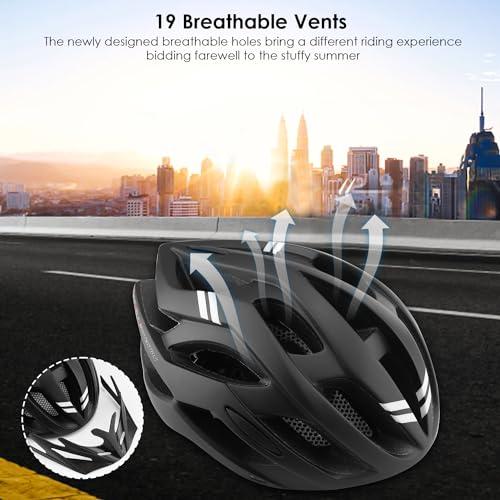 Fahrradhelm Stadthelm Radhelm Unisex-Größenverstellbar Atmungsaktiv MTB-Helm für Herren...