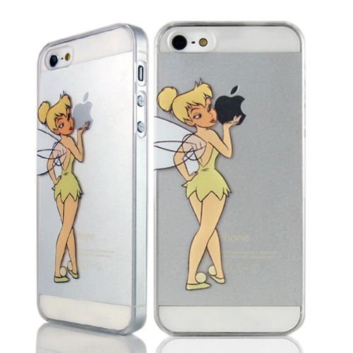 Transparent Disney Apple iPhone Case With Sufs™ Accessory (iPhone 5C, Tinkerbell)