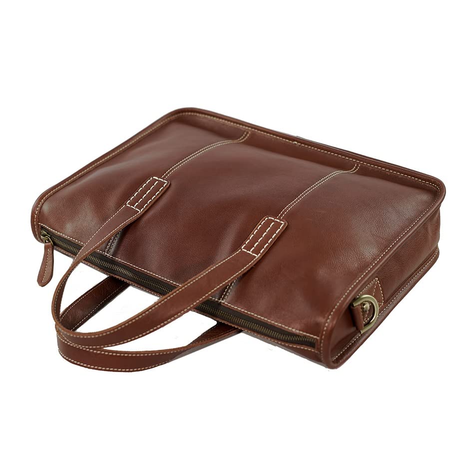 Bolso casual tipo tote y maletín de cuero para portátil 13.3" miniatura 4
