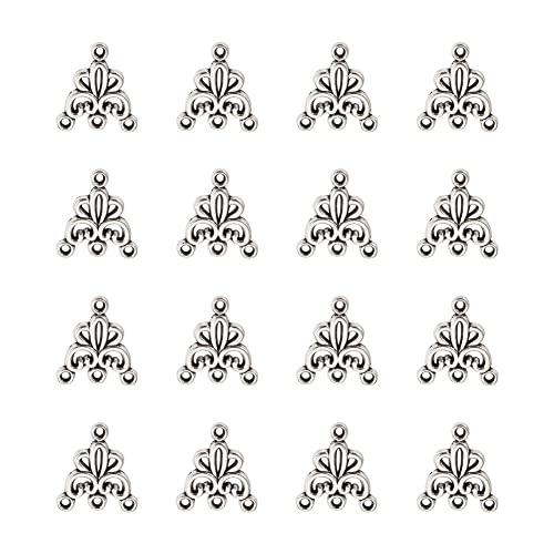20pcs Tibetan Silver Triangle Chandelier Component Links Charm Pendant Connectors