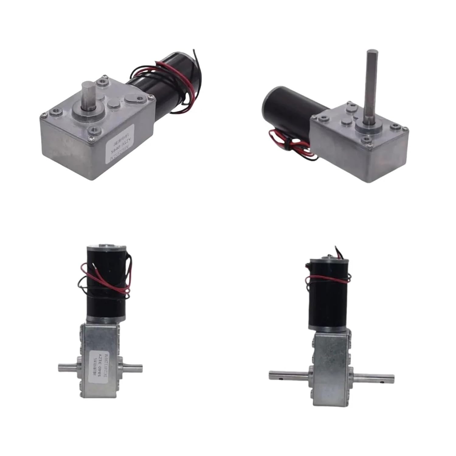 12V24V 5840-31ZY DC Worm Gear Motor 15mm/33mm/51mm Single/Double Shaft Self-Locking Automatic Curtain Drying Machine DIY Model(51mm Single Shaft,12V_27RPM)