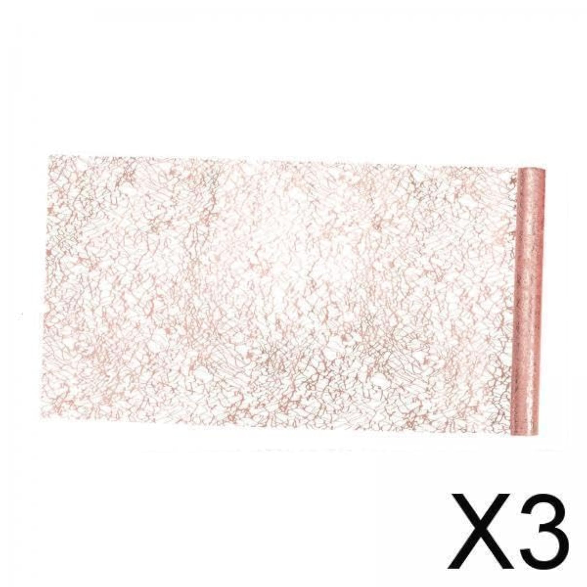 Rustic Rectangle Table Runner Roll, 3x Pink Red Cloth for Dining Table