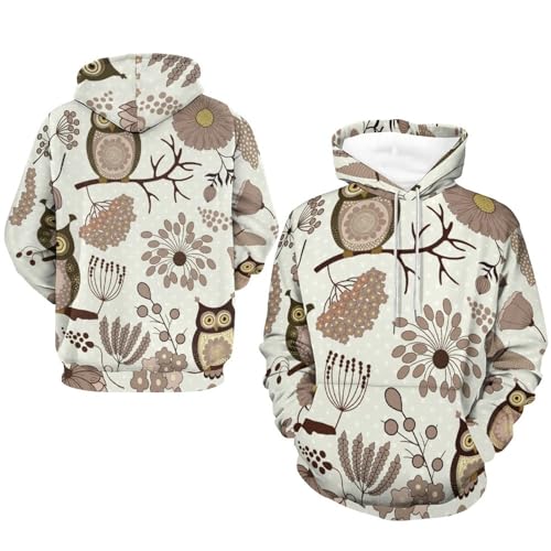 Hoodie papillon hibou pulls et sweats à capuche manche longue taille S