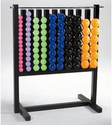 MDR-DVPAC Display Pac Locking Rack & 43 Pairs of Vinyl Coated Dumbbells, One Size