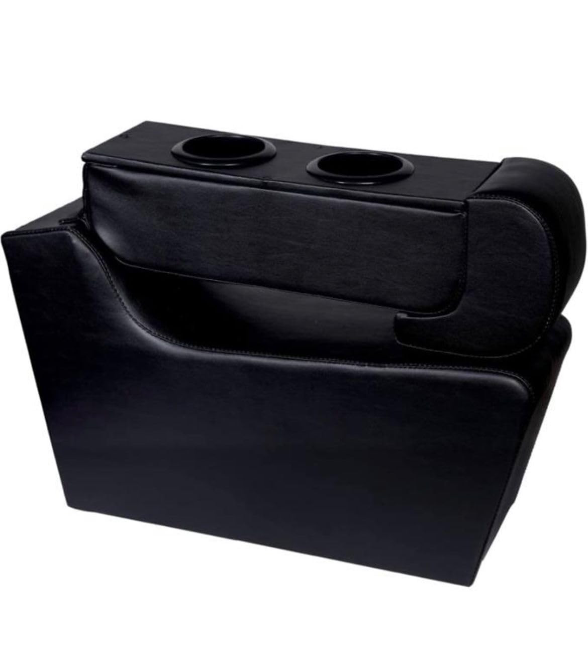 SOROO Wooden Car Center Armrest Console Cum External Seat for Maruti Suzuki NEXA XL -6 (Black) with 2 Bottle/Glass Holder.