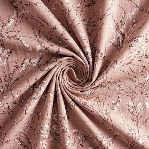 Image of Cotton Bolls Textiles Glace Cotton Flat Bedsheet 90x90 Inch with 2 Pillow Covers - Soft Breathable Glace Cotton, Printed Bedding Set for Double Bed