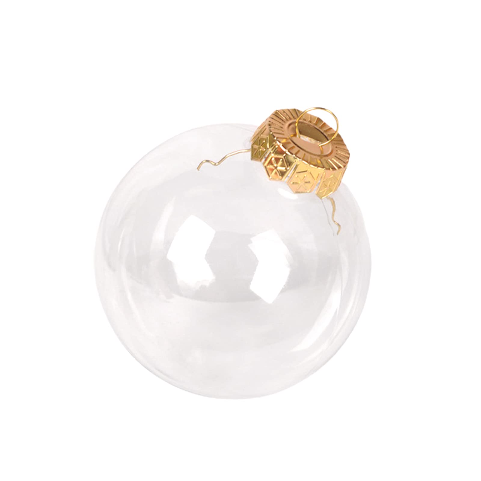 Betos Gold-8Cm Transparent Christmas Ball,3 Pcs Plastic Transparent Balls Christmas Tree Ornaments Diy Fillable Ball Ornament Clear Empty Baubles For Xmas Tree Wedding Party Decor