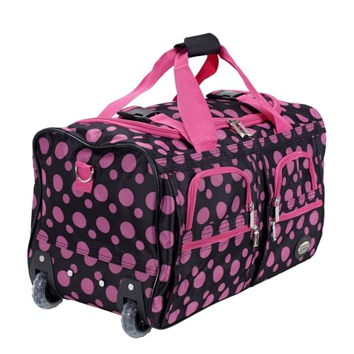 Image of Rockland Rolling Duffel Bag, Black, 22 inch