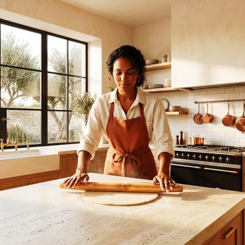 French Rolling Pin – 18 Inch Wooden Dough Roller for Baking Pizza, Pie Crust, Cookies & Pasta | Essential Kitchen Tool & Gift for Bakers, Chefs & Home Cooks - Image 3