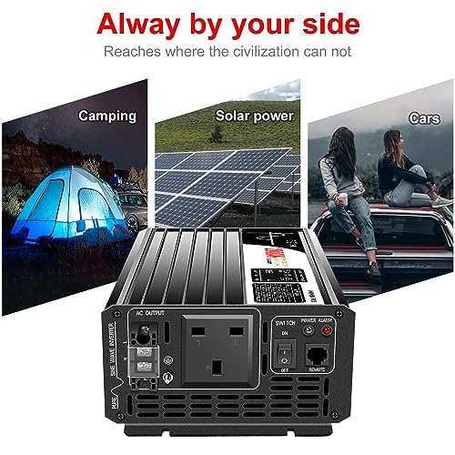 Xijia 2500W (Peak 5000W) Pure Sine Wave power Inverter DC to AC 230V 50HZ Solar converter For Home Use car (DC48V (Range 40V-60V) 2500W) - Image 8