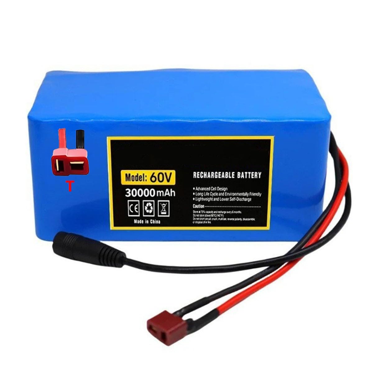 Batteria Monopattino Pieghevole 60V 30Ah Batteria Alta Potenza Per Monopattini Elettrici Da 200 A 1000W Batteria Ebike Impermeabile PVC
