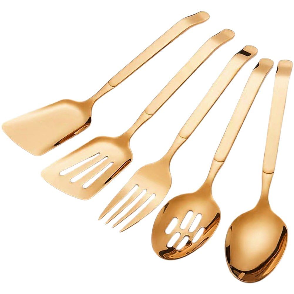 Utensilios de cocina de acero inoxidable portátiles y resistentes al calor