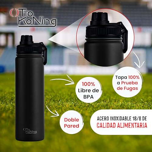 Botella de Agua Acero Inoxidable 750ml - Botella Térmica de Doble Pared Aislada al Vacío, Ligera y Fácil de Llevar, Mantiene la Bebida Fría 16h y Caliente 10h. A Prueba de Fugas. Libre BPA - imagen 6