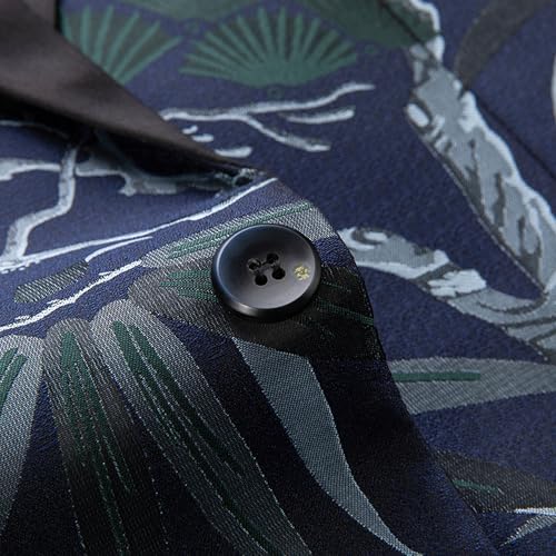 Mens Blazer One Button Dinner Tuxedo Jacket Casual Dress Party Flower Pattern Blazer for Men3