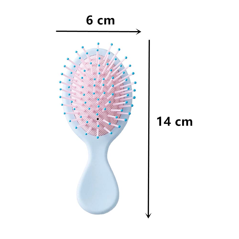 Mini Travel Detangler Brush Anti-Static Hair Brush Small Oval Wet Brush Wet And Dry Hair Tangled Hair Brush for Most Hair Types Glide Through Tangles with Ease - Image 2