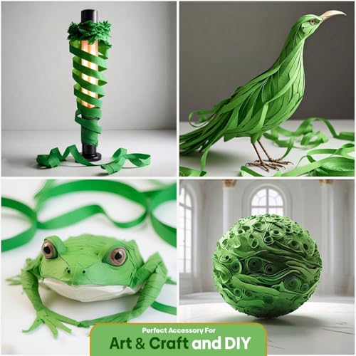 Image of 4 Green Crepe Paper Streamers, 328ft Pack of Party Decorations | Each roll is 82 ft long and 1.8 Inch wide ideal for Birthday Party Decor, Eco friendly Decor and St.Patrick's Day