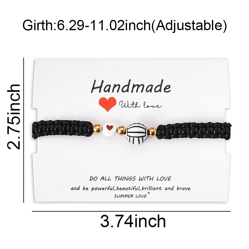 ShiQiao Spl Volleyball Tennis Football Bracelet Gifts for Men Women Boys Girls Basketball Rugby Soccer Baseball Bracelets Christmas Gift2