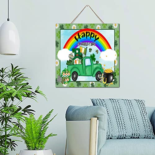 Décoration murale en bois Leprechaun Saint Patrick 30x30cm
