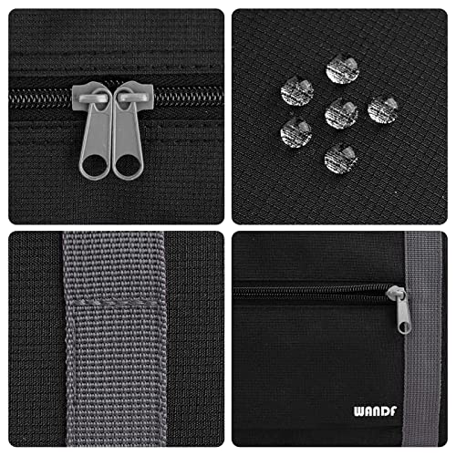 Ryanair Handgepäck 40x30x20, 40x20x25 Handgepäck Tasche für Flugzeug Reisetasche Klein Faltbare Sporttasche Weekender Koffer für Herren und Damen von WANDF(Schwarz 20L)