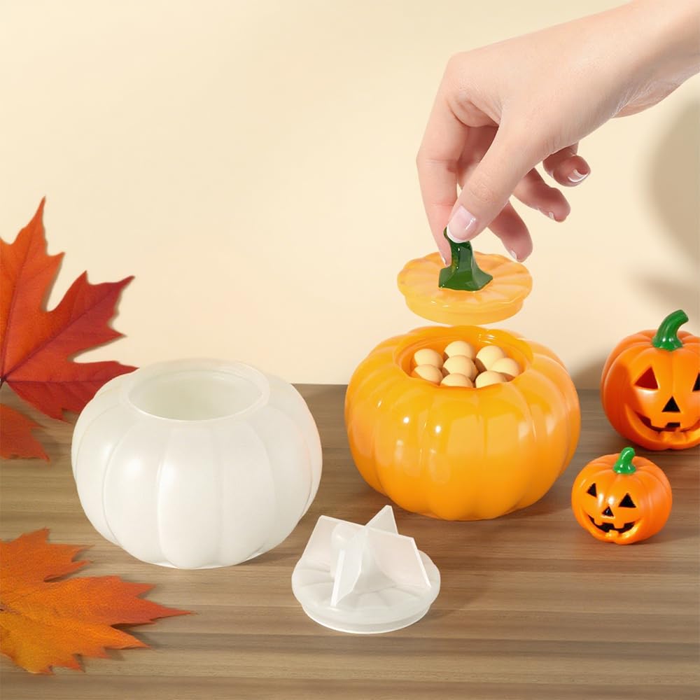 Lot De 2 Moules En Silicone En Forme De Citrouille – Petit