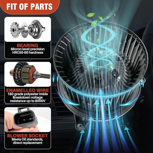 Image of AC Heater Blower Motor with Fan 700175 Fit for Nissan Frontier 2005-2021, Nissan Xterra 2005-2015, Nissan Pathfinder 2005-2012, Replaces #27226EA000, 27226EA010