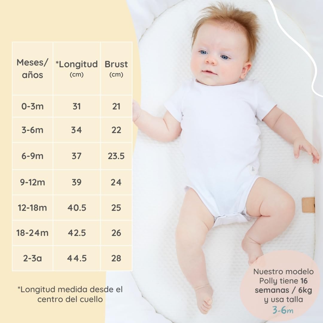 Bramble & Bear Body Bebé Manga Corta/Largo Pack de 3/6 - Body Bebé Unisex de Algodón Orgánico para Bebés de 0 a 3 años