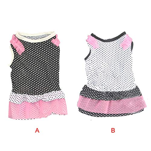 Vestido de saia para cachorro cachorro vestido de moda para animais de estimação ponto princesa roup