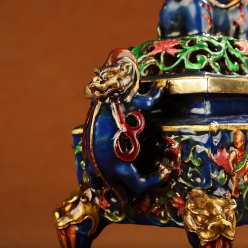 Brûleur d'encens en émail TUSUOD pour collection en bronze antique - 4
