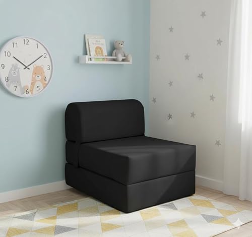 Miniatura 214 de Silla plegable de espuma, Studio sofá cama de invitados colchón de espuma de plegado, Negro Negro,Marrón,Borgoña,Gris,Verde cazador,Lima,Azul
