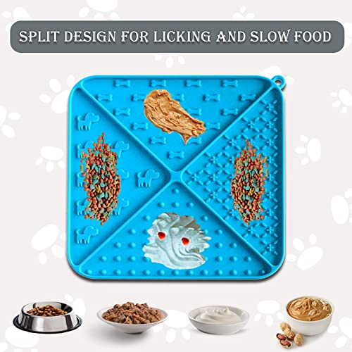 Licking Mat for Dogs & Cats 2 Pack with Suction Cups, Pets Bathing Grooming Training Calming Mat Perfect for Bathing Grooming - Image 3