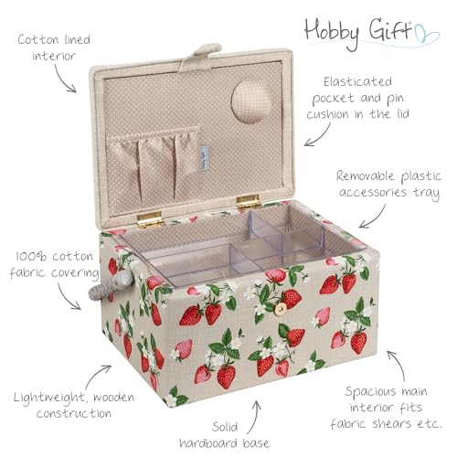 Boîte de rangement artisanale avec couvercle brodé et pique-notes - 4