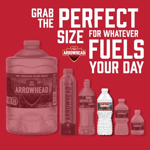 Image of Arrowhead Mountain Spring Water Bottles, 6 Pack - Still Bottled Water with Naturally Occurring Minerals for Taste - 16.9 Fl Oz