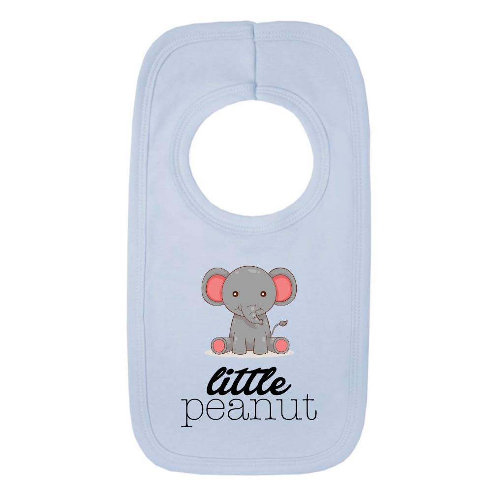 Little Peanut 1 Baby Bib One Size Blue Funnny Cute Elephant Animals New Born Gift