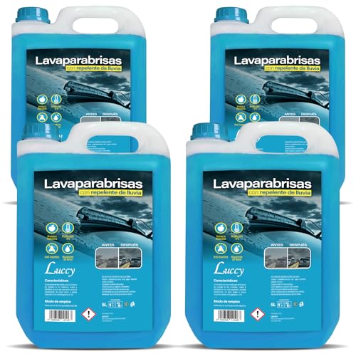 Limpiaparabrisas Coche Líquido Protección Anti Lluvia 20 Litros | Lavaparabrisas Anticongelante Protección -5ºC
