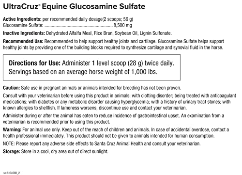 image for UltraCruz-sc-516456 Equine Glucosamine Sulfate Joint Supplement for Ho