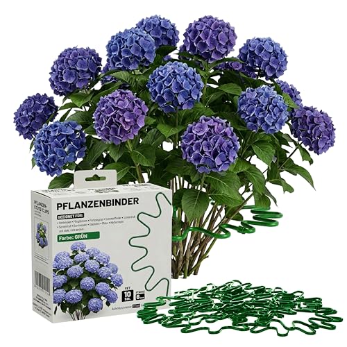 ARPON Staudenhalter rund 10 Stück – Einstellbare Blumenstütze & Pflanzenstütze Ø 21,5 cm – Ideal als Hortensien Stütze, Strauchstütze, Staudenstütze & robuster Blumenhalter im Garten