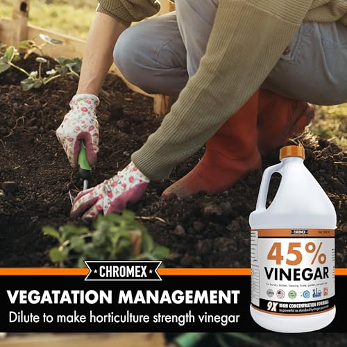 image for Chromex 45% Ultra Concentrated Vinegar - Dilutes to 9 Gallons - 9x Str