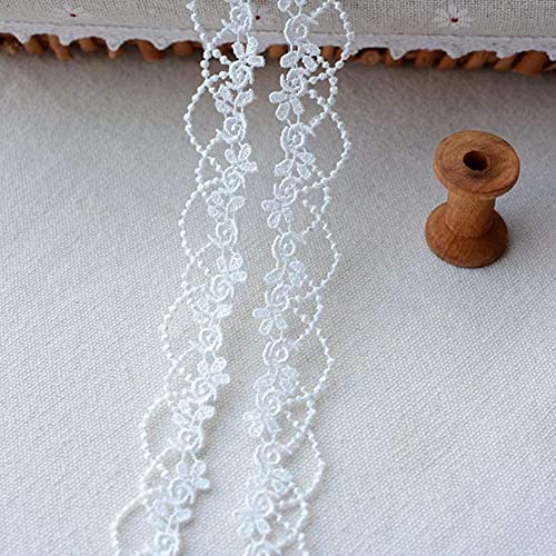 ToBeIT 15yard White Lace Trim Embroidery Lace Trim Vine lace for Decoration Edging Crafts Veils...
