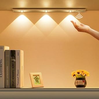 Hareket Sens rl  Ledli Gece Lambas , Parlakl k Ayar  Yap labilir, 3000K-6000K, 3 Mod, Kablosuz, Merdiven Ayd nlatmas , USB  arj Edilebilir I k, LED Manyetik Lamba, Cata Akasya - Beyaz 60 Cm [Enerji S n f  E]