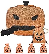 VALICLUD Kürbis Umhängetasche Halloween Teufel Teufel Umhängetasche Pu Leder Handtasche Trick Or ...