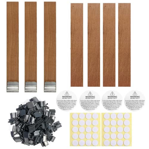 Kit de 230 mechas de madera y recortador para velas miniatura 3