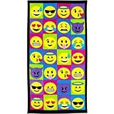 Emoji Beach Towel, Block