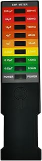 Campo electromagnético Medidor de Gauss EMF Medidor de EMF Monitor de campo magnético Detector electromagnético ambiental Medidor de Gauss de 8 LED Probador de monitor radiactivo