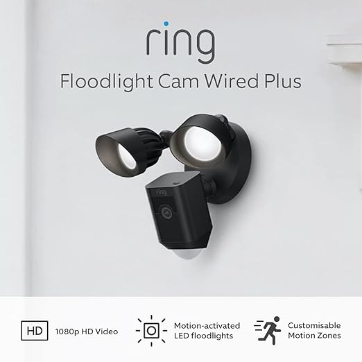 Ring Floodlight Cam Wired Plus by Amazon Outdoor Security Camera