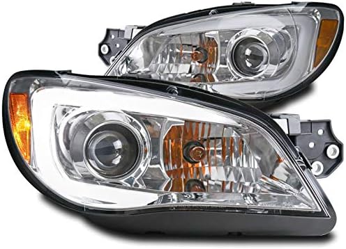 LED Chrome Projector Headlights Headlamps For 2006-2007 Subaru Impreza