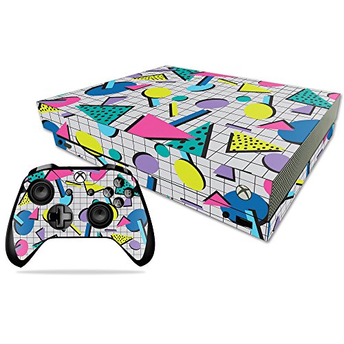 MightySkins Skin Compatible with Microsoft Xbox One X - Awesome 80s | Protective, Durable, and Unique Vinyl Decal wrap Cover | Easy to Apply, Remove, and Change Styles | Made in The USA